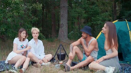 Swap Wives, Mutual Rimming And Anal Fuck In The Forest